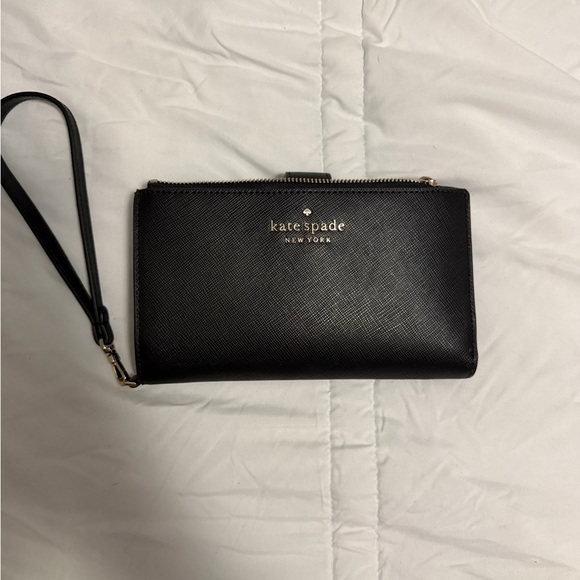 kate spade Handbags - Kate Spade Black Phone Wristlet Wallet